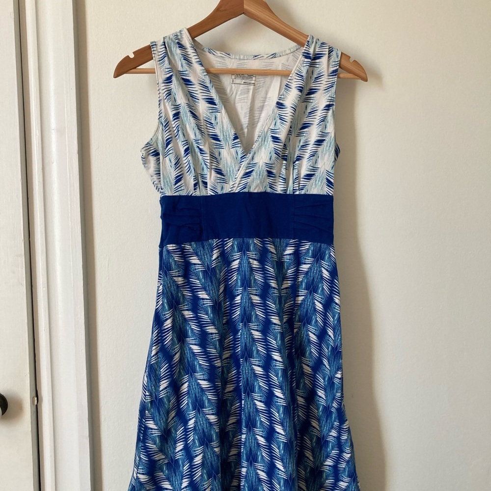 Patagonia Blue and White Sleeveless Dress